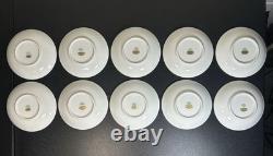 Richard Ginori Porcelain Antique Rose Amalfi Pink Demitasse Cups and Saucers Set