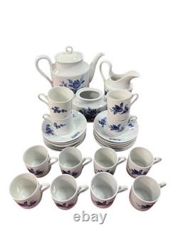 Richard Ginori Savona Demitasse Set For 12 Teapot Sugar Creamer Cups Saucers