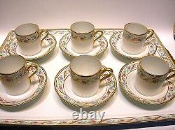 Richard Ginori Set Of 6 Demitasse Cups And Saucers With Tray Fantastic Quality