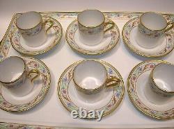 Richard Ginori Set Of 6 Demitasse Cups And Saucers With Tray Fantastic Quality