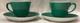 Richard Ginori Vntg Bone China Italy Saucer Demitasse Cup & Saucer Green W White
