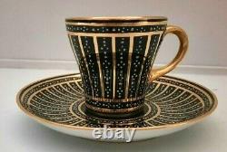 Richard Klemm Dresden Hand Painted Demitasse Cup And Saucer 1880-1920