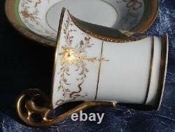 Richard Klemm Dresden Portrait Scene Hand Painted Demitasse Cup & Saucer Germany