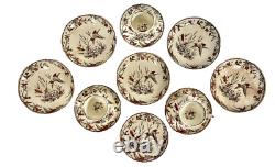 Ridgway INDUS Pattern Demitasse Cup & Saucers & Fruit Bowls 14 Piece Lot Ca 1877