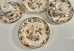 Ridgway INDUS Pattern Demitasse Cup & Saucers & Fruit Bowls 14 Piece Lot Ca 1877