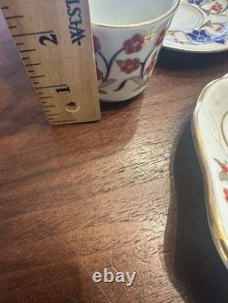 Rihiya Bavaria Porcelain Espresso Set Tray Cups Saucers Hand Painted Gold