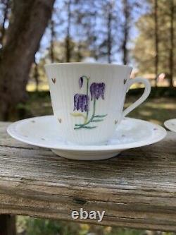 Rorstrand Sweden Linnea Demitasse Cups and Saucers