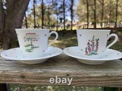 Rorstrand Sweden Linnea Demitasse Cups and Saucers