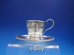 Rose Point By Wallace Sterling Silver Demitasse Cup with Saucer (#4122)