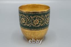 Rosenthal 5300 Green Gold Encrusted Demitasse Cup & Saucers Set of 11 FREE SHIP