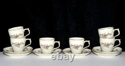 Rosenthal Classic Rose Sanssouci 6 DEMITASSE CUPS & SAUCERS Ivory Gold Unused Rosenthal Classic Rose Sanssouci 6 DEMITASSE CUPS & SAUCERS Ivory Gold Unused