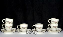 Rosenthal Classic Rose Sanssouci 6 DEMITASSE CUPS & SAUCERS Ivory Gold Unused Rosenthal Classic Rose Sanssouci 6 DEMITASSE CUPS & SAUCERS Ivory Gold Unused