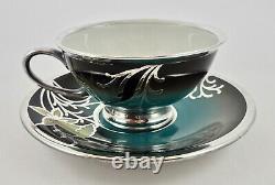 Rosenthal Demitasse Cup & Saucer, Art Deco, Silver Overlay
