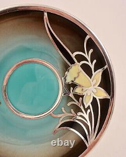 Rosenthal Demitasse Cup & Saucer, Art Deco, Silver Overlay