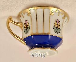Rosenthal Demitasse Cup & Saucer, Hand Painted, Art Deco