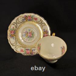 Rosenthal Germany 3 Cups & Saucers Demitasse Pedestal Queen's Bouquet 1952-1975