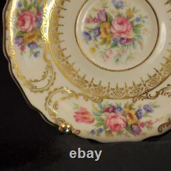 Rosenthal Germany 3 Cups & Saucers Demitasse Pedestal Queen's Bouquet 1952-1975