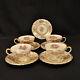 Rosenthal Germany 4 Cups 5 Saucers Demitasse Pedestal Queen's Bouquet 1952-1975