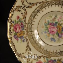 Rosenthal Germany 4 Cups 5 Saucers Demitasse Pedestal Queen's Bouquet 1952-1975