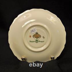 Rosenthal Germany 4 Cups 5 Saucers Demitasse Pedestal Queen's Bouquet 1952-1975