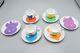 Rosenthal Illy Collection 2001 Jeff Koons Demitasse 4 Cups & 6 Saucers