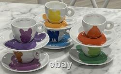 Rosenthal Illy Collection Jeff Koons Espresso Demitasse Set / 6 Cups & 6 Saucers