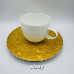 Rosenthal Magic Flute 24k Gold Demitasse Cup Saucer Set Bjorn Wiinblad Mint (B)