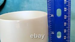 Rosenthal Odine Duo-Set of 4-Demitasse Cups 2.5x3 & Saucers 5.25-White & Blue