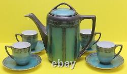 Rosenthal Selb-Bavaria Donatello Art Nouveau Demitasse Coffee Pot & Cups/Saucers