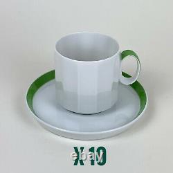 Rosenthal Studio-Linie Polygon Sunion Demitasse Cup and Saucer Set of Ten (10)