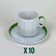 Rosenthal Studio-linie Polygon Sunion Demitasse Cup And Saucer Set Of Ten (10)