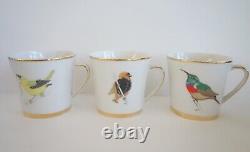 Rowland Ward Demitasse Tea Cup & Saucers BIRDS Creamer Sugar Bowls RARE Vtg LOT