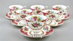Royal Albert China Lady Carlyle Coffee Demitasse Cups & Saucers X 6 Excellent