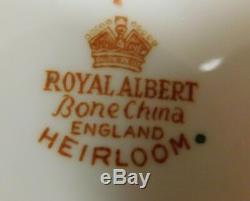 Royal Albert HEIRLOOM Demitasse Cup & Saucer Set Collection, Creamer & Sugar