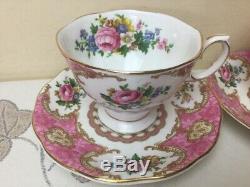 Royal Albert Lady Carlyle Set Of 6 x Demitasse Coffee Cups & Saucers Mint 1st