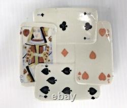 Royal Bayreuth Bavaria Devil Dice Cards Cup & Saucer Demitasse Porcelain 1900s