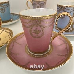 Royal Collection Fine China 5 Cups and 5 Saucers