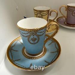 Royal Collection Fine China 5 Cups and 5 Saucers