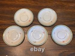 Royal Copenhagen 5 Demitasse Cups & Saucers 991/9535 Hand Painted Signed