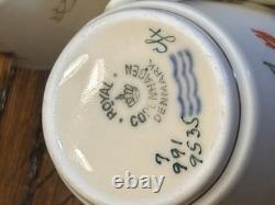 Royal Copenhagen 5 Demitasse Cups & Saucers 991/9535 Hand Painted Signed
