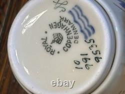 Royal Copenhagen 5 Demitasse Cups & Saucers 991/9535 Hand Painted Signed