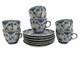 Royal Copenhagen Blue Fluted Full Lace Set 6 Demitasse Cup Saucer 1035 1st Q 5+