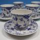 Royal Copenhagen Blue Fluted Half Lace 528 5 Demitasse Cups And Saucers