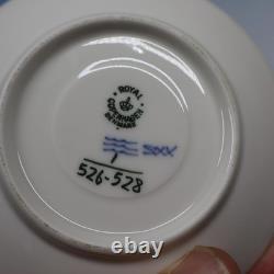 Royal Copenhagen Blue Fluted Half Lace 528 5 Demitasse Cups and Saucers