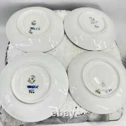 Royal Copenhagen Blue Fluted Half Lace Demitasse Cups & Saucers #756 / Denmark /