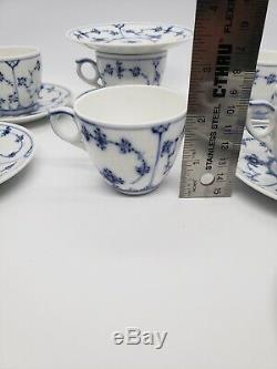 Royal Copenhagen Blue Fluted PlainService no. 1 Flat Demitasse Cup and Saucer