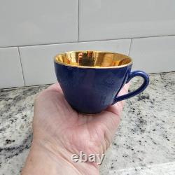 Royal Copenhagen Confetti 5 Demitasse Cups Saucers Gold Lined MCM Denmark BONUS