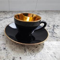 Royal Copenhagen Confetti 5 Demitasse Cups Saucers Gold Lined MCM Denmark BONUS