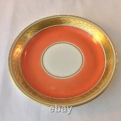 Royal Copenhagen Denmark Set 5 Coffee Demitasse Cups Saucers 1104/9093 Orange