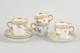 Royal Copenhagen. Four Flora Danica Style Demitasse Cups With Saucers. Ca. 1950